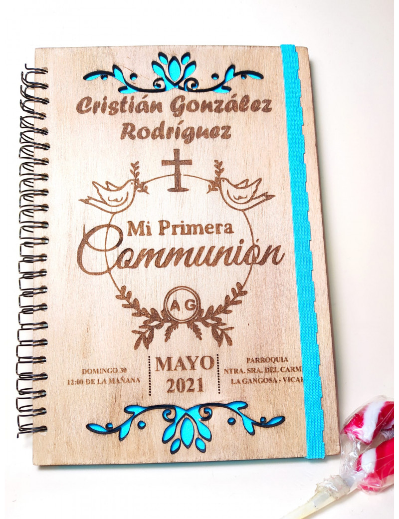 Libro de Firmas Comunion en Madera
