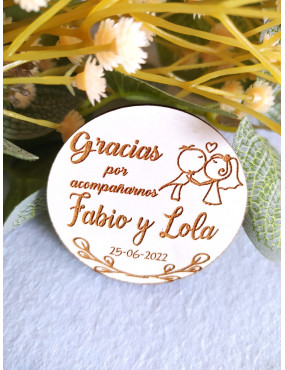 Placas Boda con iman...